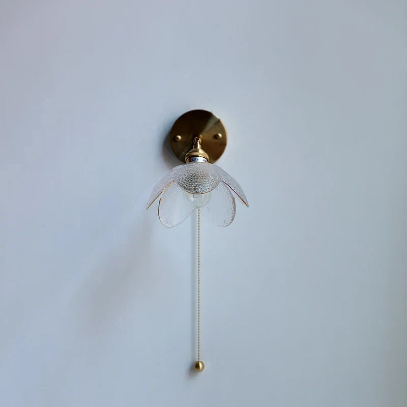 DecorBites™ Gray Glass LED Wall Lights, Pull Chain Switch, Modern Nordic Design