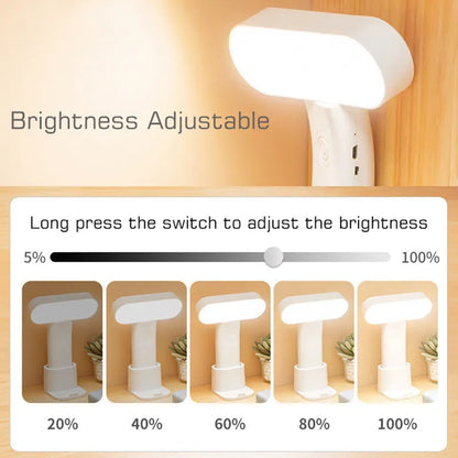 DecorBites™ LED Nightlight: Rechargeable 3-Color Table Lamp & Handheld Light