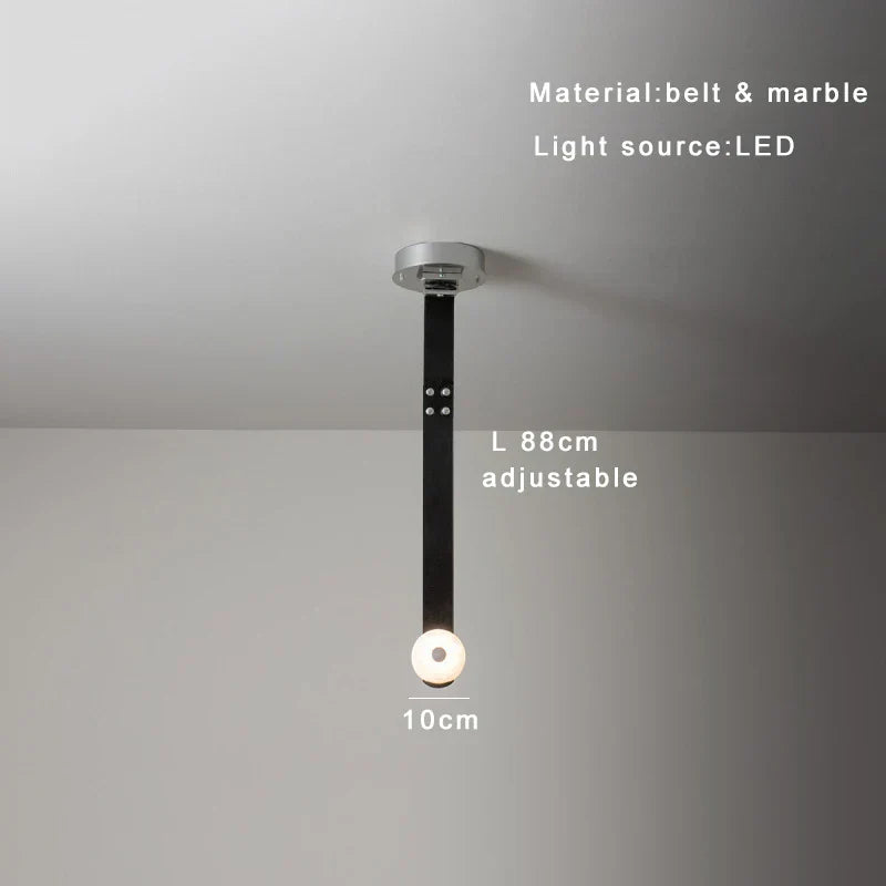 DecorBites™ Black Leather Marble Chandeliers | Adjustable Dining Room Lamps | Easy Installation Home Decor