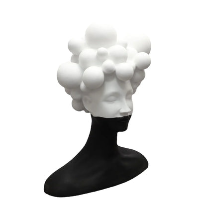 DecorBites™ Abstract Woman Figurine Resin Sculpture Home Decor Human Head Statue