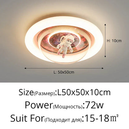 DecorBites™ Astronaut LED Ceiling Lights for Children's Room and Bedroom