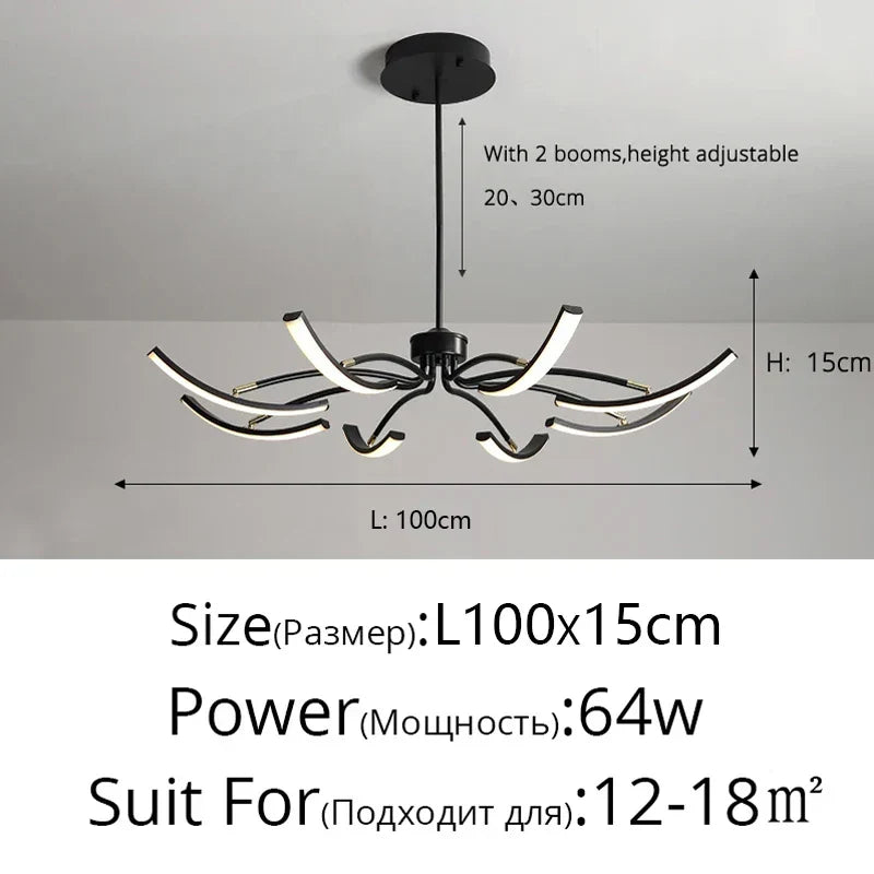 DecorBites™ LED Chandeliers for Modern Living Room Bedroom Study Kitchen Lighting