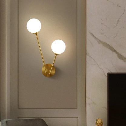 DecorBites™ Ball Glass Ceiling Light in Gold for Living Room, Dining, Bedroom by DecorBites™