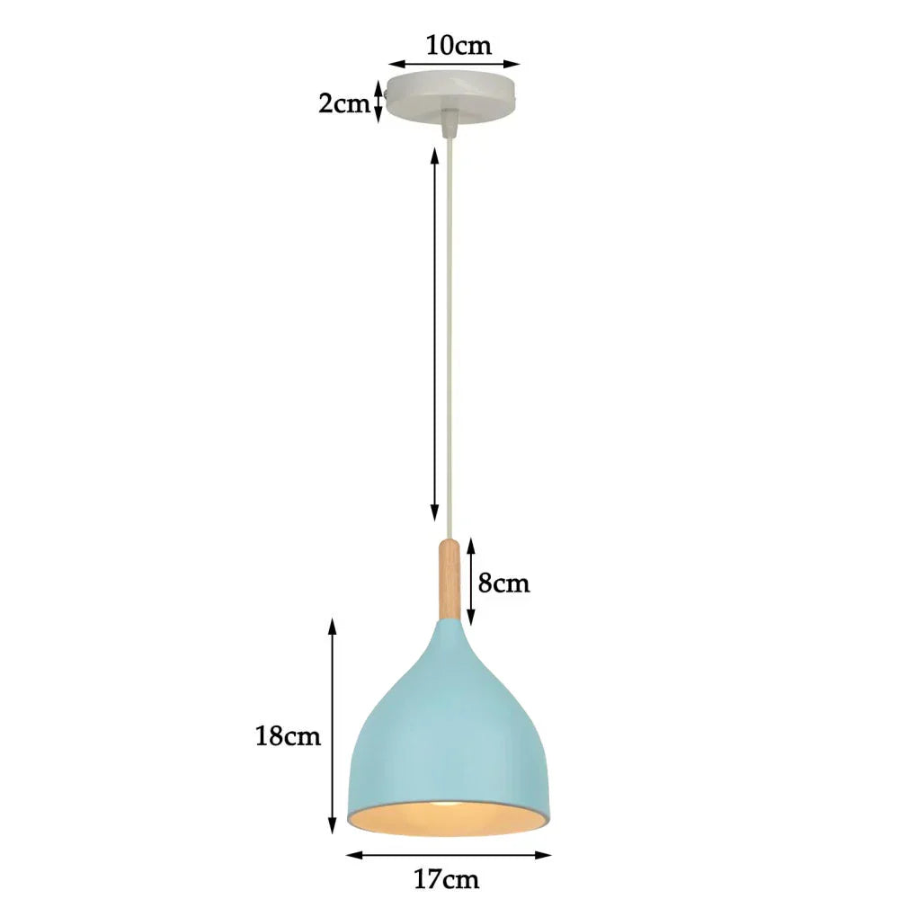 DecorBites™ Blue Nordic Pendant Lights E27 Modern Hanging Lamps for Living Dining Kitchen
