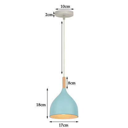 DecorBites™ Blue Nordic Pendant Lights E27 Modern Hanging Lamps for Living Dining Kitchen