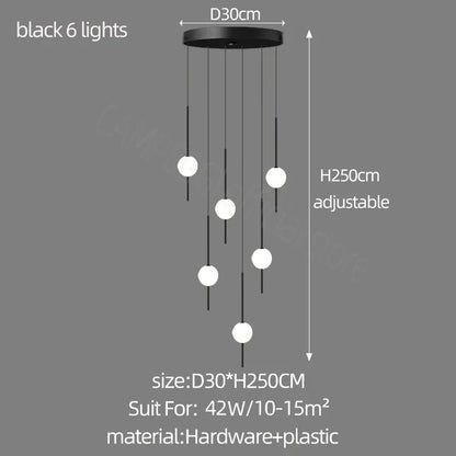 DecorBites™ Creative LED Chandeliers: Luxurious Design for Living Rooms, Large Lighting Fixtures for Staircases