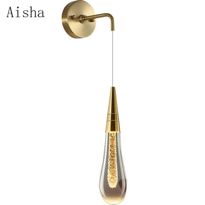 DecorBites™ Crystal LED Wall Lamp: Elegant Bedside Lighting for Home Decor & Ambiance
