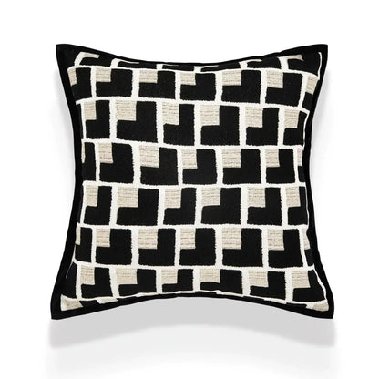 DecorBites™ Geometric Jacquard Cushion Cover 45*45 Modern Design Sense Pillowcase