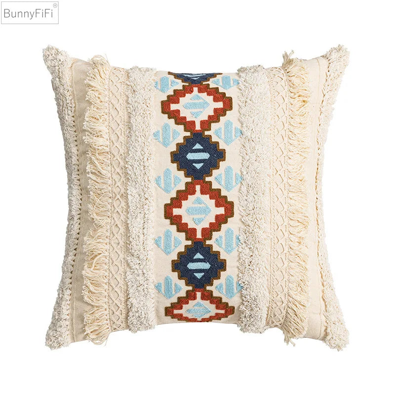 DecorBites™ Geometric Embroidered Cushion Cover - 45x45cm/30x50cm - Ethnical Pattern