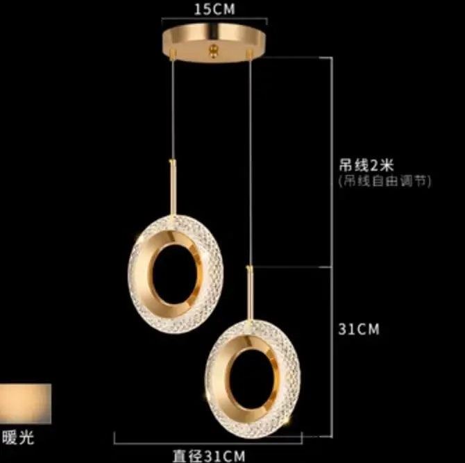 DecorBites™ Bedside Pendant Lights | Modern Indoor Chandelier for Bedroom Ceiling Decor