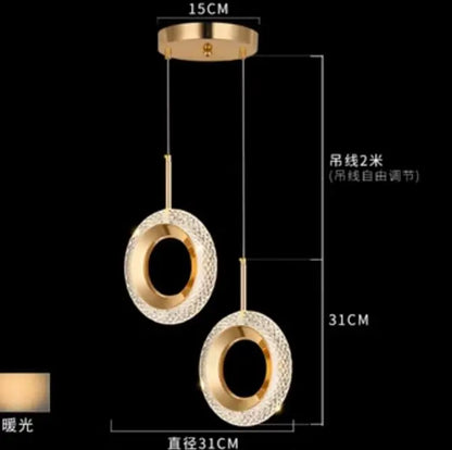 DecorBites™ Bedside Pendant Lights | Modern Indoor Chandelier for Bedroom Ceiling Decor