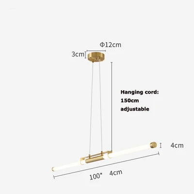 DecorBites™ Art Deco LED Gold Chandelier for Dinning Room