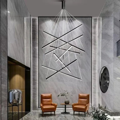 DecorBites™ LED Chandelier for Modern Duplex Interior, Loft Decor, Living & Dining Room Lighting