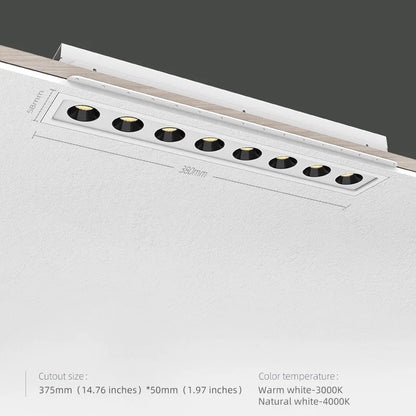 DecorBites™ 15W/24W LED Grille Downlight: Anti-glare Embedded Spot Light for Office Home Shop Decor