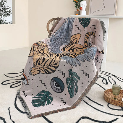 DecorBites™ Bohemian Outdoor Blanket - Luxury Tapestry Rug for Camping, Picnics, and Home Decor