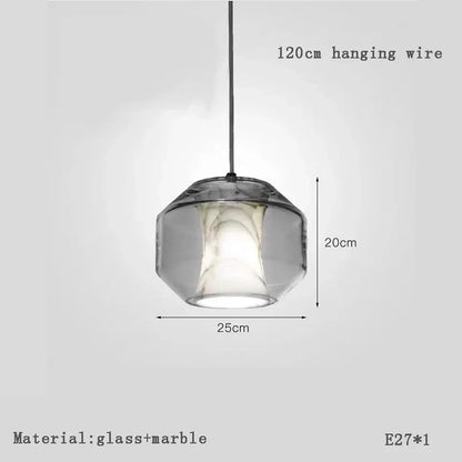 DecorBites™ Alabaster Marble Pendant Lights for Luxury Dining Room, Kitchen & Bar Décor