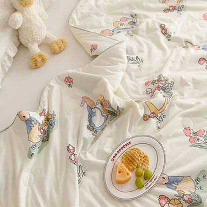 DecorBites™ Cooling Summer Blanket | Soft & Breathable Natural Plant Comforter