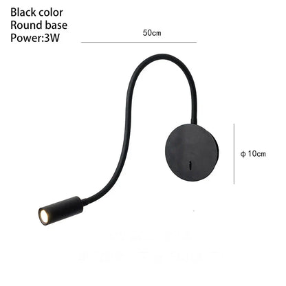 DecorBites™ 3W LED Wall Spot Light with On/Off Switch, Flexible Desk Reading Lamp