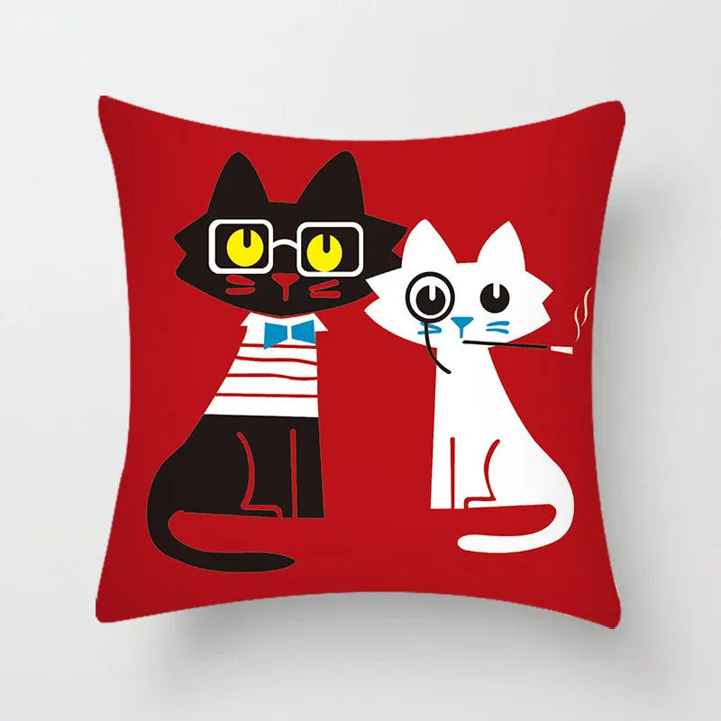 ™ Hello Cat Pillow Cover - Modern Design for Home Decor - Cute & Cozy