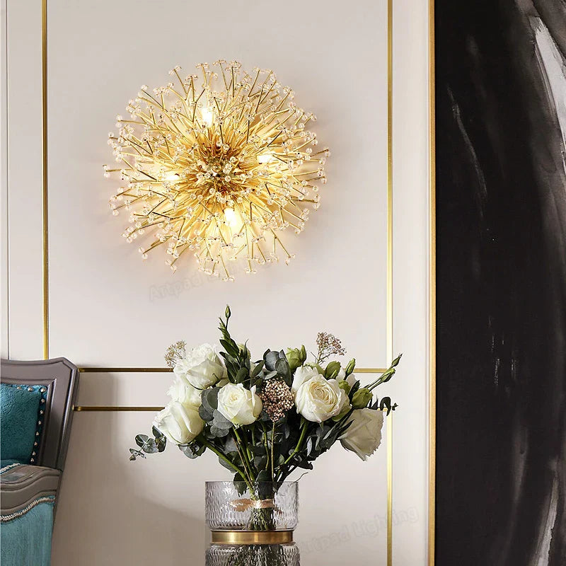 DecorBites™ Crystal LED Wall Light Sconces for Living Room Bedroom, Modern Interior Wall Lamp