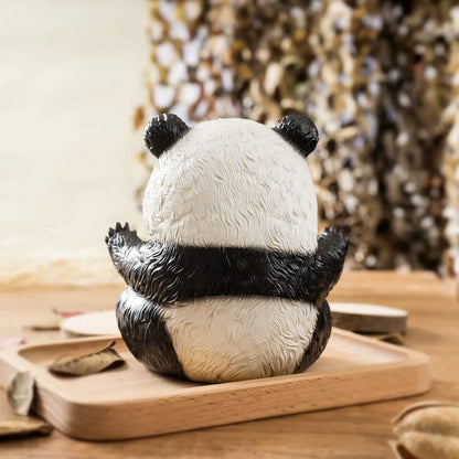 DecorBites™ 14cm Panda Baby Figurines: Fierce & Cute Animal Collection for Home Office Decor