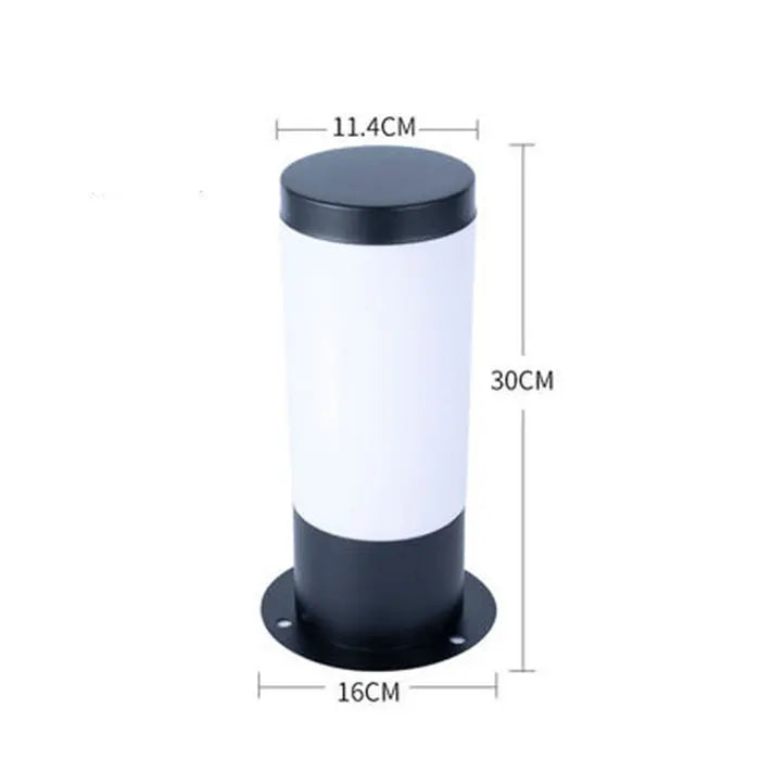 DecorBites™ Black Silver Landscape Bollard Path Light for Garden Decoration