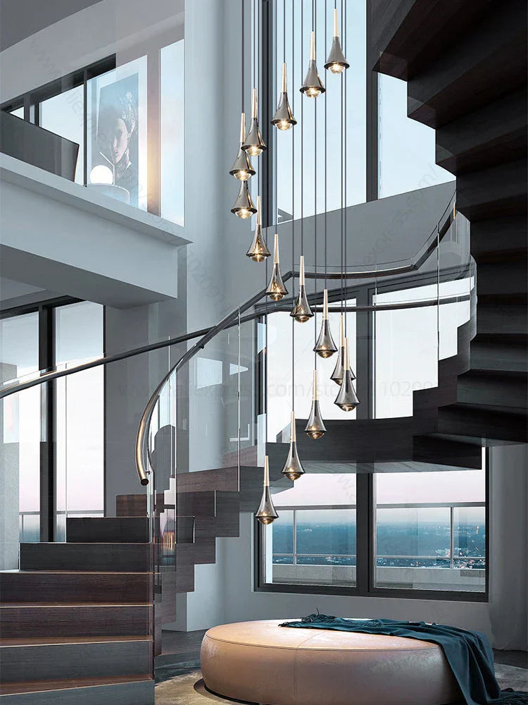 DecorBites™ Contemporary Horn Chandelier: Restaurant & Living Room Ceiling Pendant Lighting