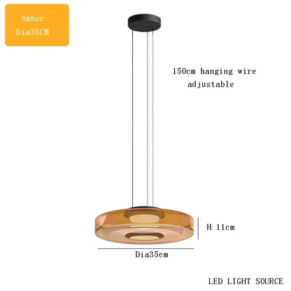 DecorBites™ BOHEMIA Glass Pendant Light - Danish Design for Kitchen Island Dining Bedroom Tables