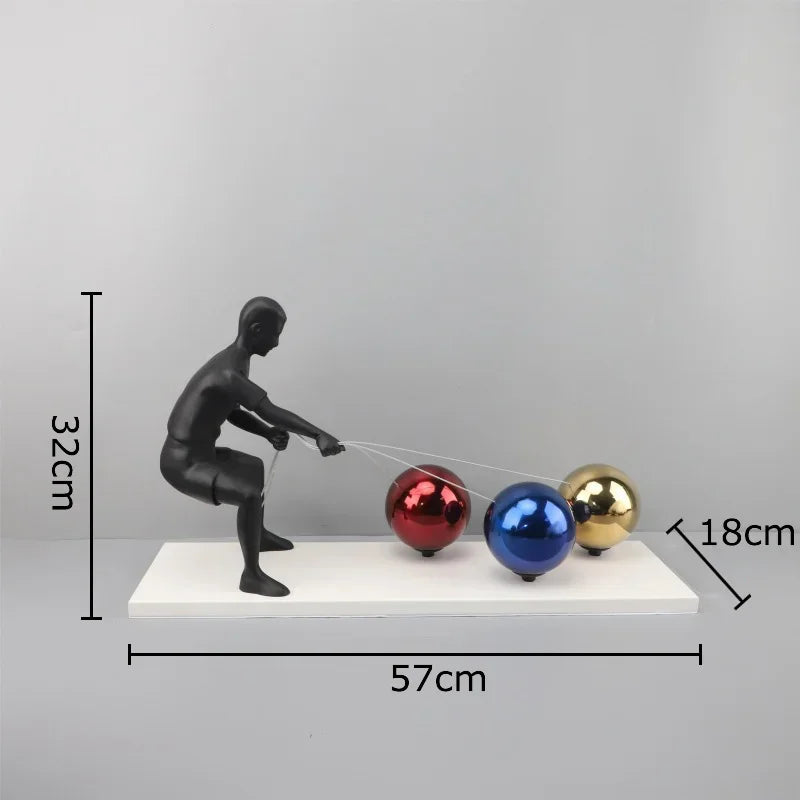 DecorBites™ Abstract Character Metal Sculpture Desk Ornament Aesthetic Room Decor