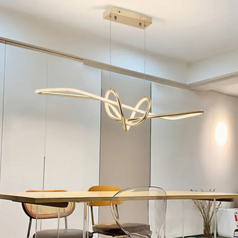 ™ Gold LED Chandeliers: Modern Kitchen & Restaurant Lighting Fixtures