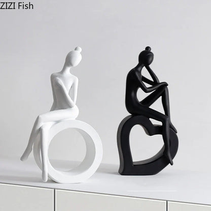 Abstract Figures Sculpture Modern Minimalism Decor Room Crafts DecorBites™ Aesthetics