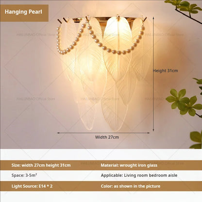 DecorBites™ Luxe Crystal Glass Wall Lamp for Aisle, Living Room, Bedroom & Corridor Lighting