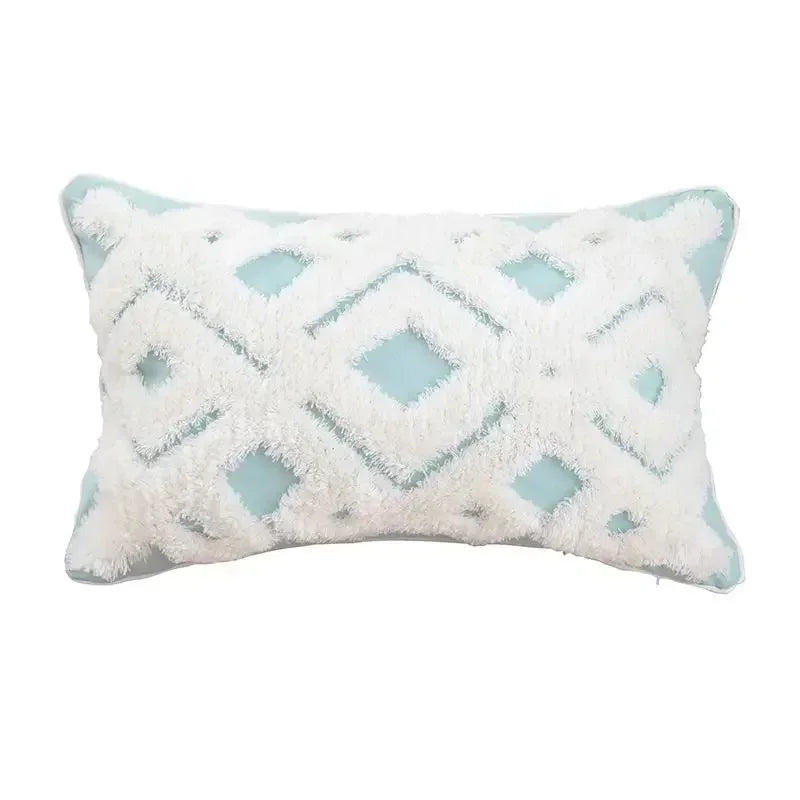 DecorBites™ Geometric Tufted Tassel Cushion Cover 30x50cm/45x45cm