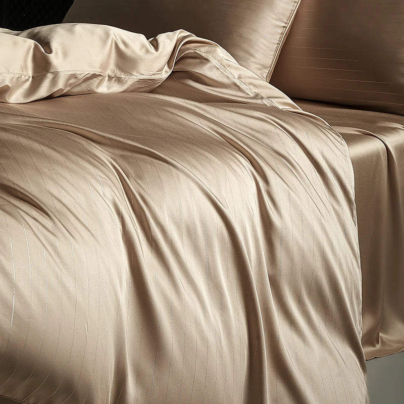 DecorBites™ Eucalyptus Fiber Dark Gray Bedding Set: Soft, Silky Duvet Cover, Bed Sheet, Pillowcases
