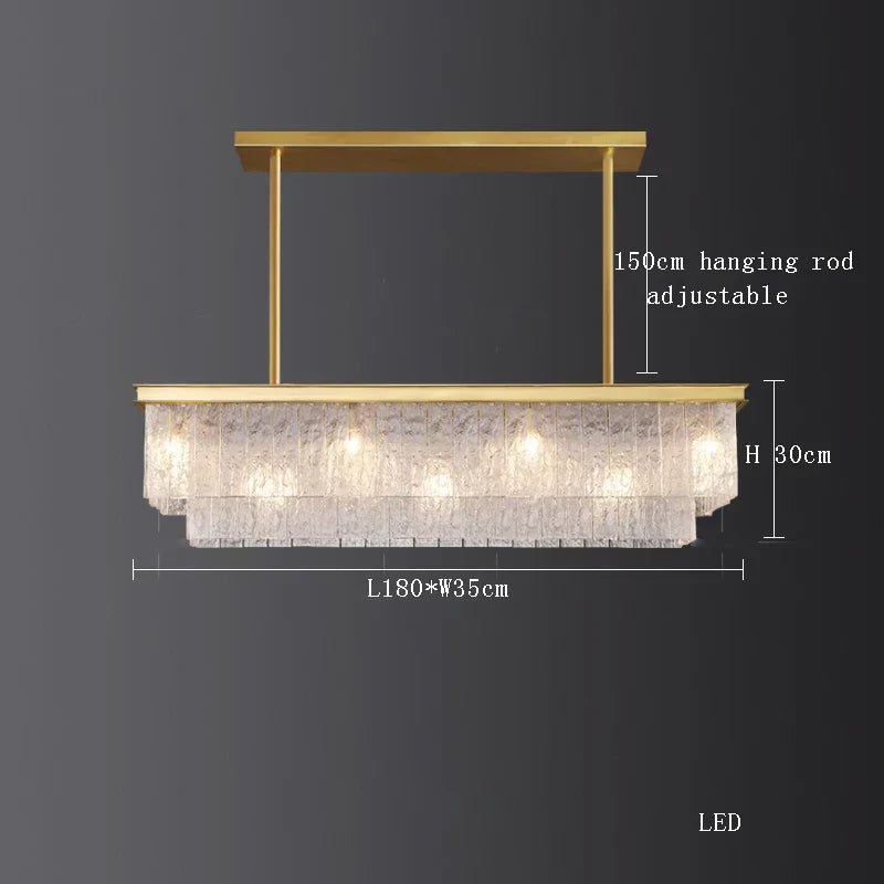 DecorBites™ Crystal LED Chandelier: Minimalist Luxury Lighting for Dinning Table