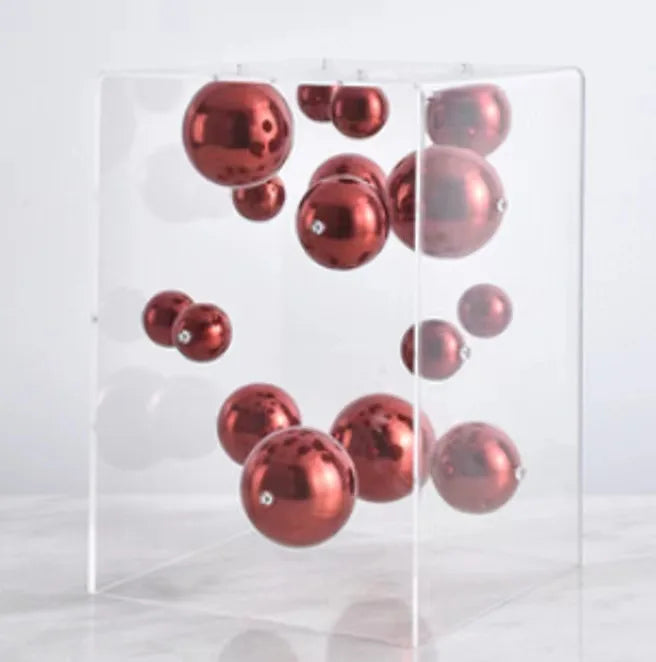 DecorBites™ Abstract Metal Ball Artworks in Transparent Acrylic Container Boxes