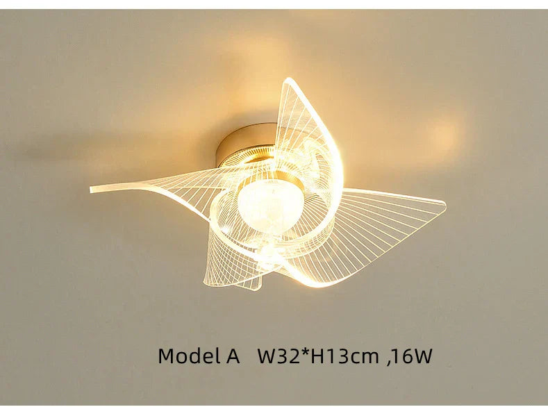 ™ Gold Acrylic LED Ceiling Light - Modern Nordic Style Lighting for Home Decor