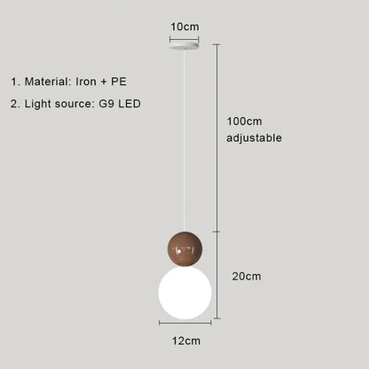 DecorBites™ Cream Nordic LED Pendant Light: Modern Hanging Lamp for Stylish Indoor Room Decor