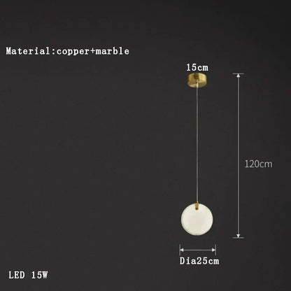 DecorBites™ Alabaster Marble Pendant Lights for Luxury Dining Room, Kitchen & Bar Décor