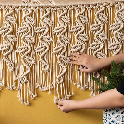 DecorBites™ Boho Macrame Tapestry Curtain for Stylish Home Decor