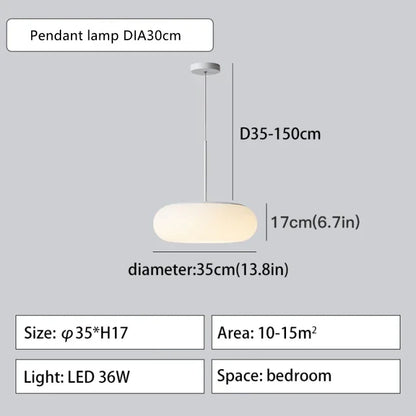 2024 DecorBites™ Eco-Friendly PE Ceiling Pendant Lamp for Kitchen Bedroom LED Interior Lighting