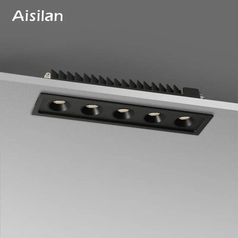 DecorBites™ 15W/24W LED Grille Downlight: Anti-glare Embedded Spot Light for Office Home Shop Decor