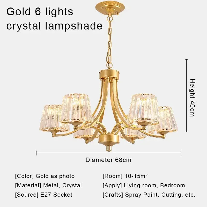DecorBites™ Crystal Chandelier Ceiling Lights for Modern Living Spaces
