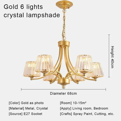 DecorBites™ Crystal Chandelier Ceiling Lights for Modern Living Spaces