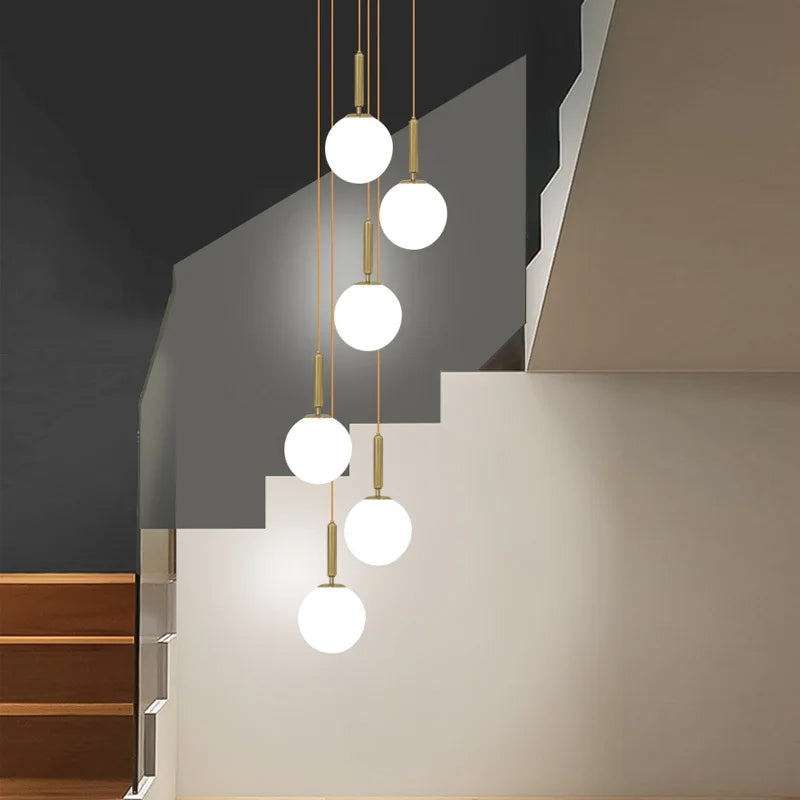 DecorBites™ LED Glass Ball Chandelier for Home Dining Hotel Decor