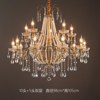 DecorBites™ French Pearl Chandelier, Elegant Retro Design for Luxurious Living Spaces