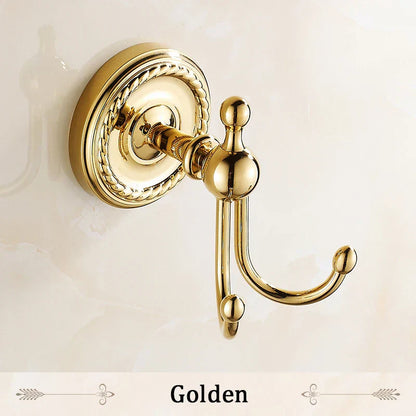 DecorBites™ Antique Brass Robe Hook Coat Towel Hanger Wall Bathroom Accessories