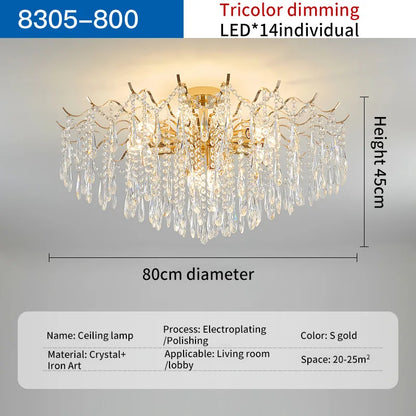 DecorBites™ Crystal Chandelier | Luxury Living Room Light | Creative Elegant Lighting