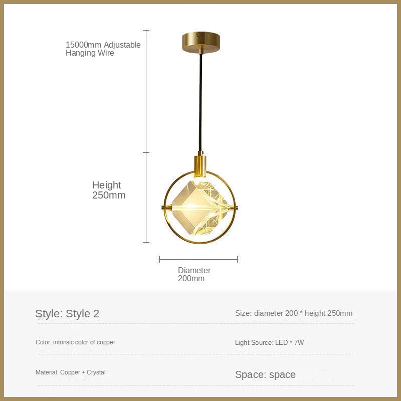 DecorBites™ Crystal LED Pendant Lights for Home Decor Lighting