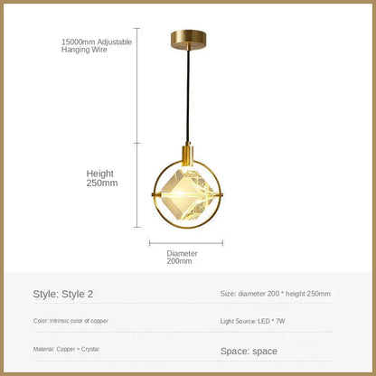 DecorBites™ Crystal LED Pendant Lights for Home Decor Lighting